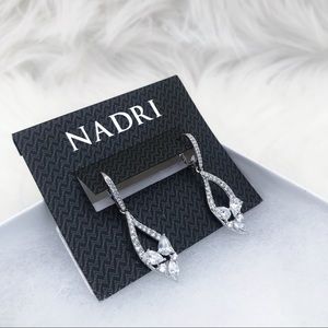 Nadri white crystal earrings-NWT